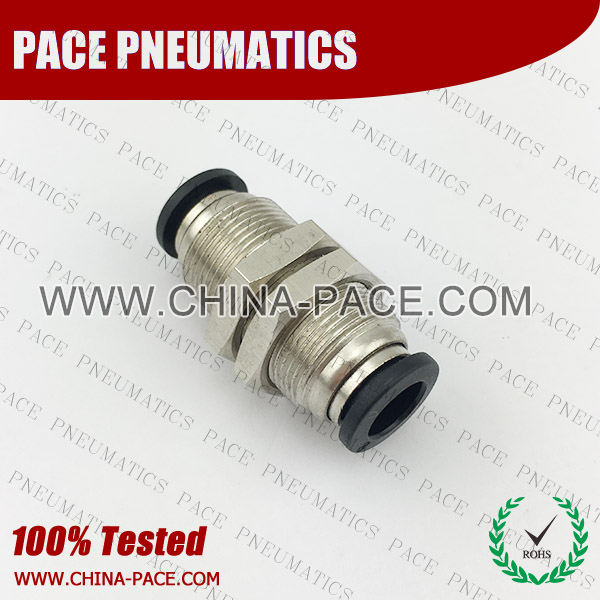 PM,Pneumatic Fittings with npt and bspt thread, Air Fittings, one touch tube fittings, Pneumatic Fitting, Nickel Plated Brass Push in Fittings